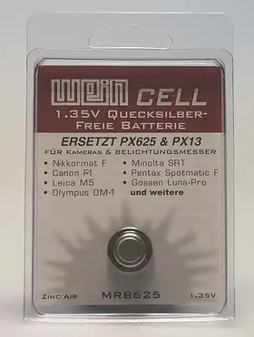 WeinCell Knopfzelle MRB625 Zink/Luft Batterie
