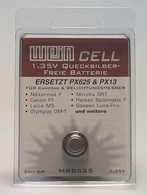 WeinCell Knopfzelle MRB625 Zink/Luft Batterie