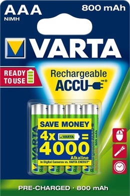 VARTA AKKU MICRO 800MAH 4ER