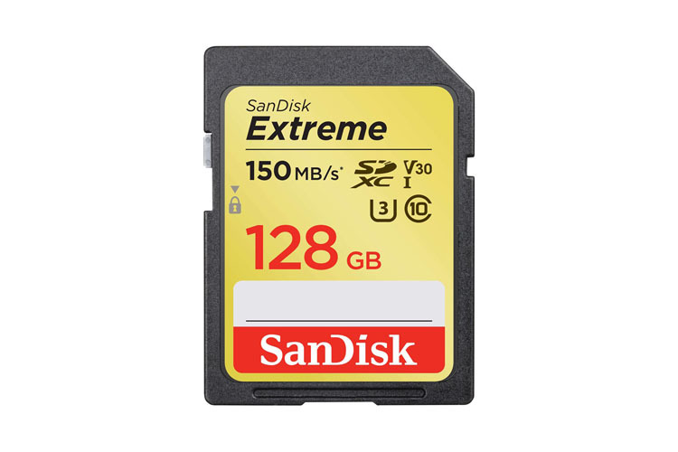 SANDISK 128 GB SDXC EXTREME 150MB/S V30 UHS-I U3 SPEICHERKARTE
