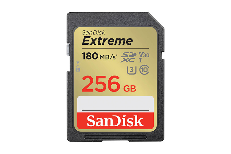 SANDISK 256 GB SDXC EXTREME 180MB/S V30 UHS-I U3, CLASS 10 SPEICHERKARTE