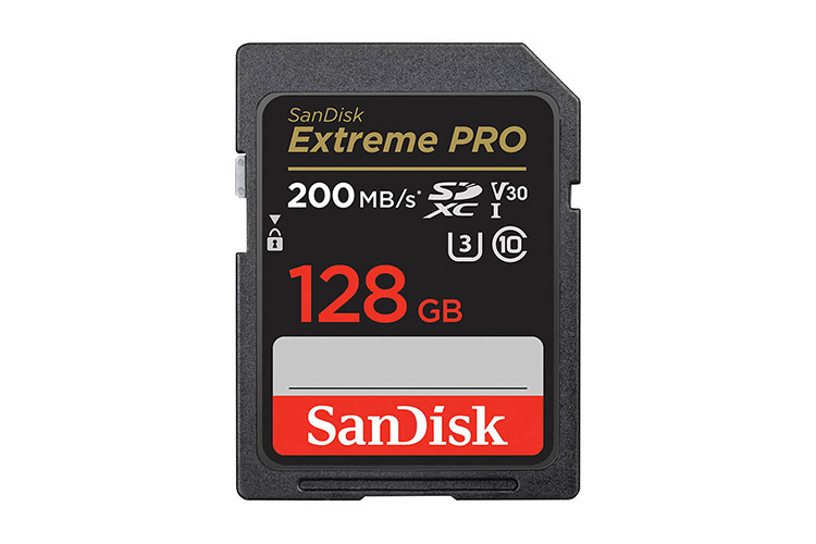SANDISK 128 GB SDXC EXTREMEPRO 200MB/S V30 UHS-I U3, CLASS 10