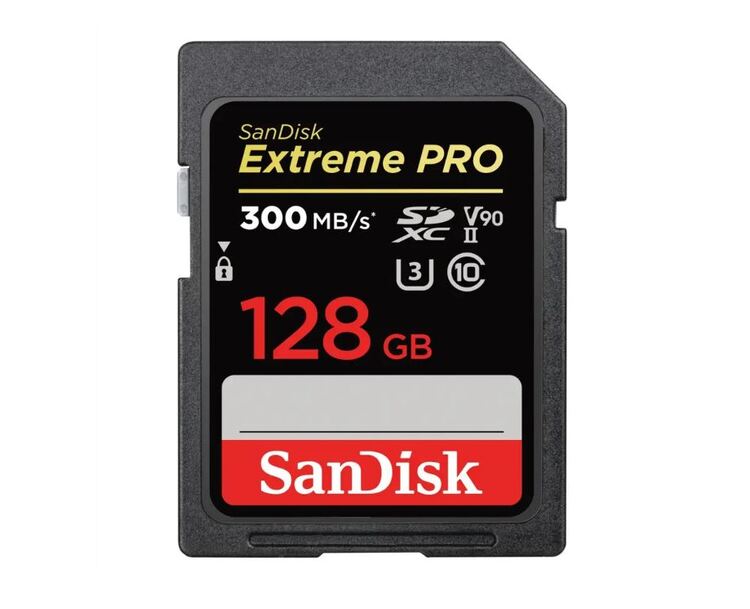 SANDISK 128 GB SDXC EXTREMEPRO 300MB/S UHS-II U3 CLASS10