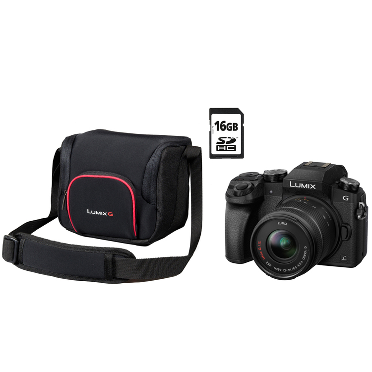 PANASONIC LUMIX DMC G70 + 14-42MM STARTERKIT INKL.  TASCHE & 16GB SPEICHERKARTE