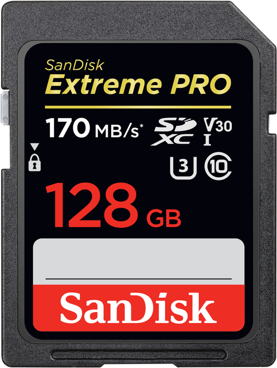 SANDISK EXTREME PRO SDXC 128GB UHS-I BIS ZU 170MB/S
