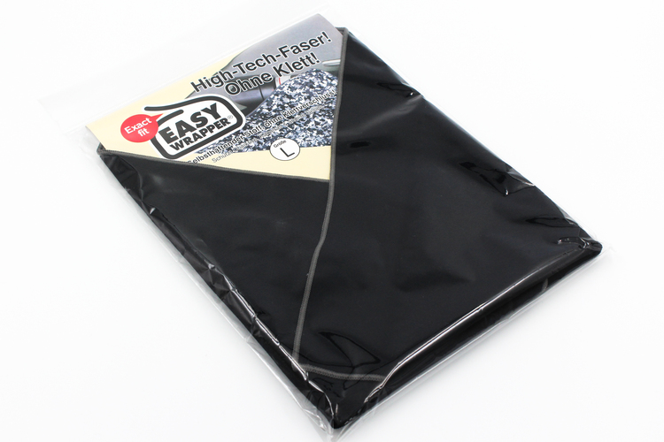 EASY WRAPPER SELBSTHAFTENDES EINSCHLAGTUCH SCHWARZ GR. M 35 X 35 CM