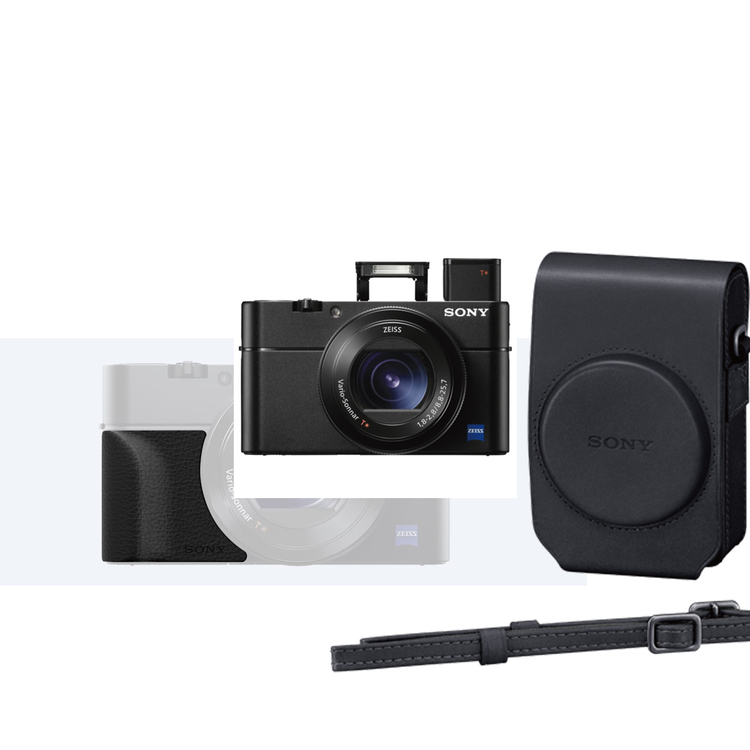 SONY DSC-RX100 VA KIT MIT LEDERTASCHE LCSRXGB UND GRIFFBEFESTIGUNG AG-R2