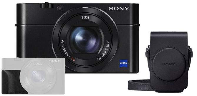 SONY DSC RX 100 III INKL. ZUSATZGRIFF UND LEDERTASCHE