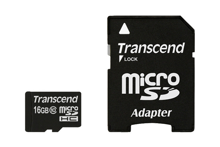 TRANSCEND 16 GB MICROSDHC-KARTE CLASS10